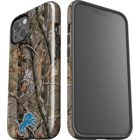 NFL Detroit Lions Realtree AP Camo iPhone 15 Plus Impact Case