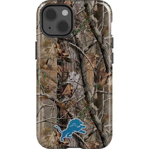 NFL Detroit Lions Realtree AP Camo iPhone 15 Impact Case