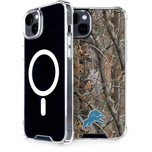 NFL Detroit Lions Realtree AP Camo iPhone 15 Plus MagSafe Case