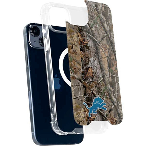 NFL Detroit Lions Realtree AP Camo iPhone 15 Plus MagSafe Case