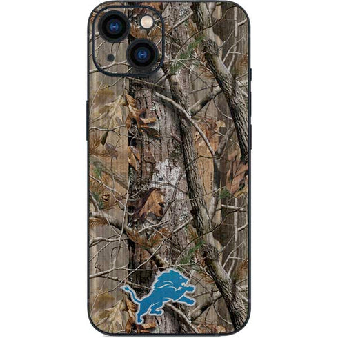 NFL Detroit Lions Realtree AP Camo iPhone 15 Plus Skin