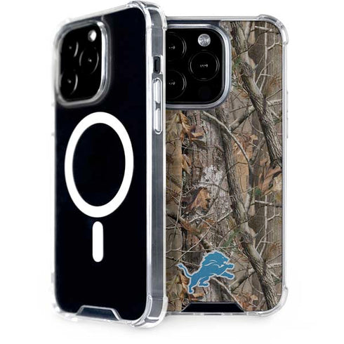 NFL Detroit Lions Realtree AP Camo iPhone 15 Pro MagSafe Case