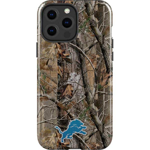 NFL Detroit Lions Realtree AP Camo iPhone 15 Pro Max Impact Case