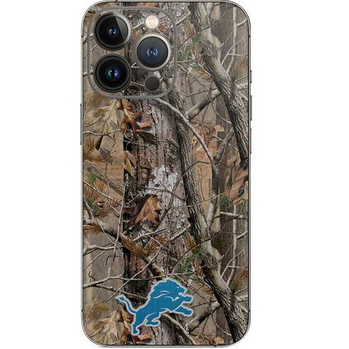 NFL Detroit Lions Realtree AP Camo iPhone 14 Pro Skin