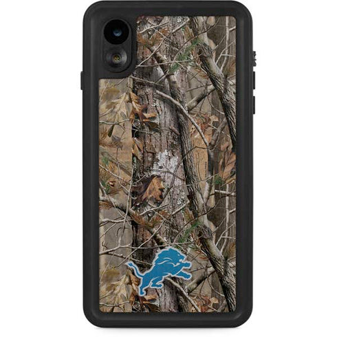 NFL Detroit Lions Realtree AP Camo iPhone XR Waterproof Case