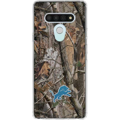 NFL Detroit Lions Realtree AP Camo LG Stylo 6 Clear Case