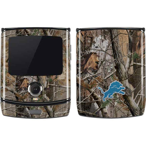 NFL Detroit Lions Realtree AP Camo Motorola RAZR Skin