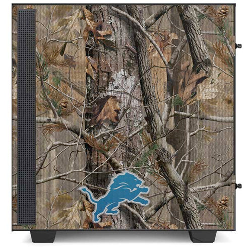 NFL Detroit Lions Realtree AP Camo NZXT H510 Compact ATX Mid-Tower Case Skin