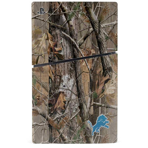 NFL Detroit Lions Realtree AP Camo PS5 Slim Digital Edition Console Skin