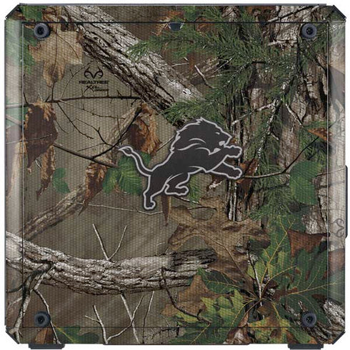 NFL Detroit Lions Realtree Xtra Green Camo Cooler Master MasterBox Q300L Mini Tower Skin
