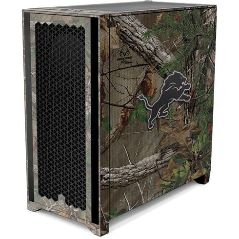 NFL Detroit Lions Realtree Xtra Green Camo Corsair 4000D Tempered Glass Mid-Tower ATX Case Skin