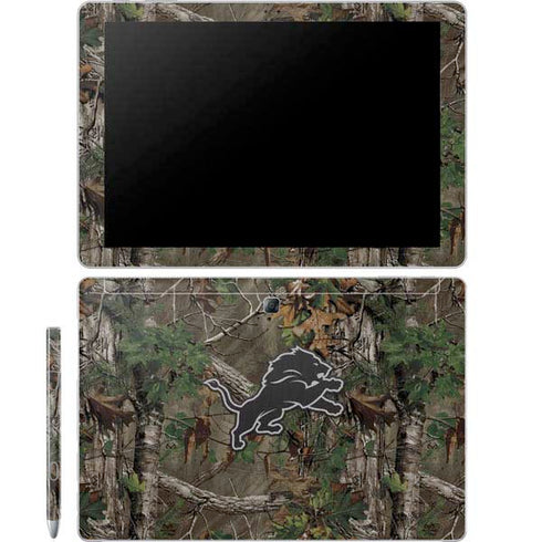 NFL Detroit Lions Realtree Xtra Green Camo Galaxy Book 12in Skin