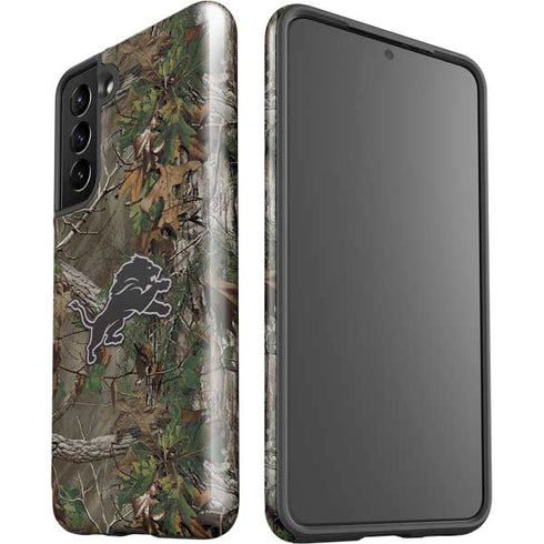 NFL Detroit Lions Realtree Xtra Green Camo Galaxy S21 5G Pro Case