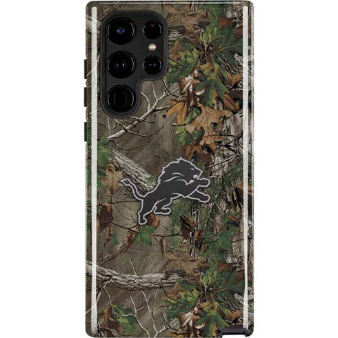 NFL Detroit Lions Realtree Xtra Green Camo Galaxy S22 Ultra Pro Case