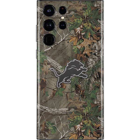 NFL Detroit Lions Realtree Xtra Green Camo Galaxy S22 Ultra Skin