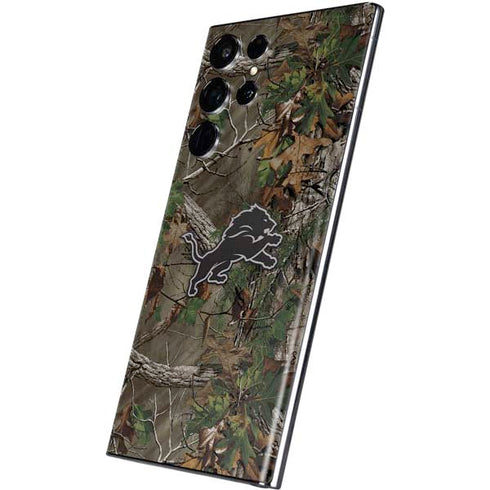 NFL Detroit Lions Realtree Xtra Green Camo Galaxy S22 Ultra Skin