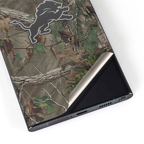 NFL Detroit Lions Realtree Xtra Green Camo Galaxy S22 Ultra Skin