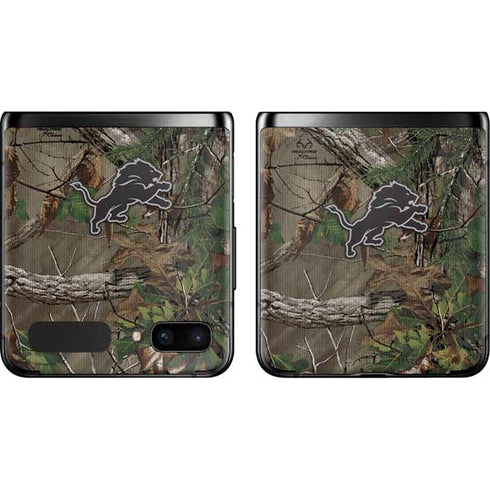 NFL Detroit Lions Realtree Xtra Green Camo Galaxy Z Flip Skin
