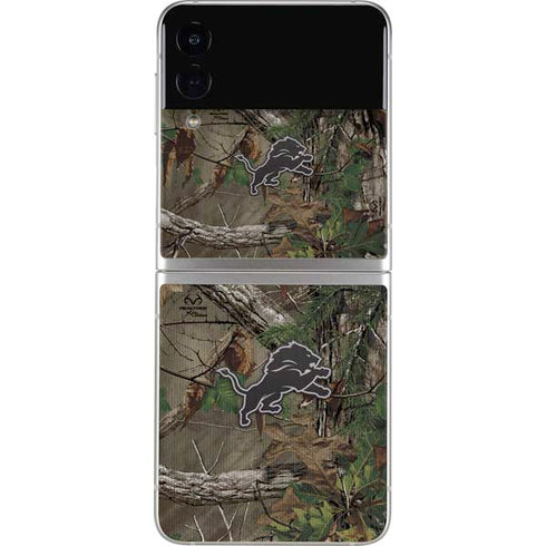 NFL Detroit Lions Realtree Xtra Green Camo Galaxy Z Flip4 5G Skin