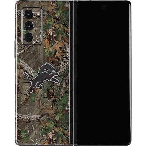 NFL Detroit Lions Realtree Xtra Green Camo Galaxy Z Fold2 5G Skin