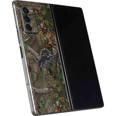 NFL Detroit Lions Realtree Xtra Green Camo Galaxy Z Fold2 5G Skin