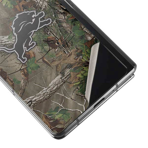 NFL Detroit Lions Realtree Xtra Green Camo Galaxy Z Fold2 5G Skin