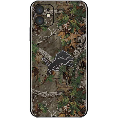 NFL Detroit Lions Realtree Xtra Green Camo iPhone 11 Skin