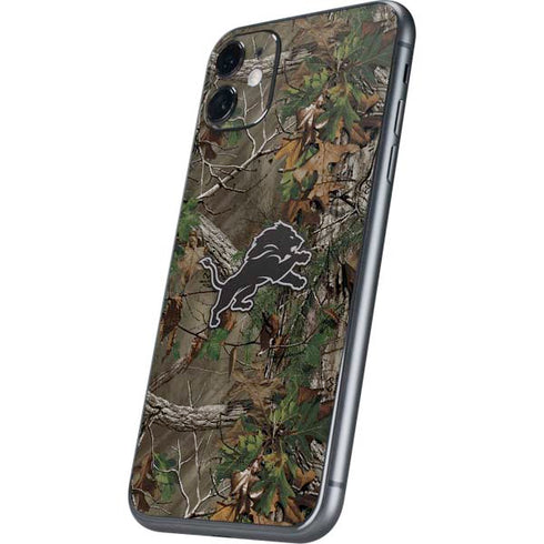 NFL Detroit Lions Realtree Xtra Green Camo iPhone 11 Skin