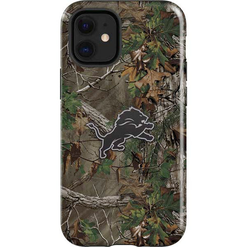 NFL Detroit Lions Realtree Xtra Green Camo iPhone 12 Mini Impact Case