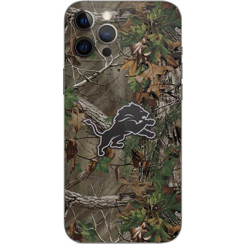 NFL Detroit Lions Realtree Xtra Green Camo iPhone 12 Pro Max Skin