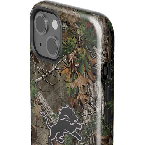 NFL Detroit Lions Realtree Xtra Green Camo iPhone 15 Plus Impact Case