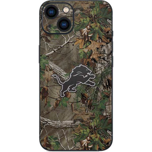 NFL Detroit Lions Realtree Xtra Green Camo iPhone 14 Plus Skin