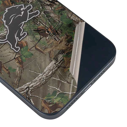 NFL Detroit Lions Realtree Xtra Green Camo iPhone 15 Plus Skin