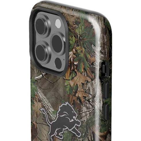 NFL Detroit Lions Realtree Xtra Green Camo iPhone 14 Pro Impact Case
