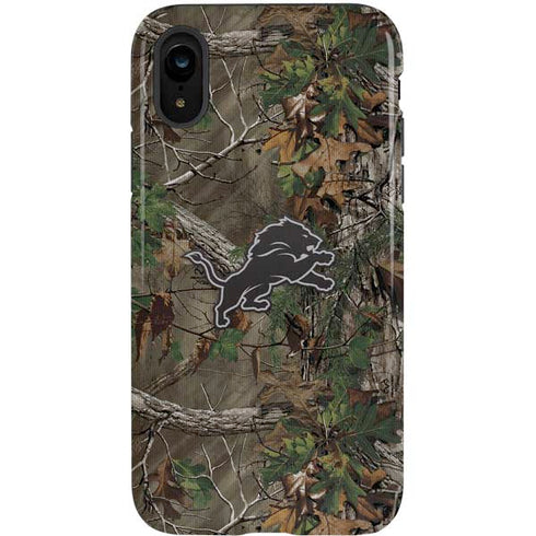 NFL Detroit Lions Realtree Xtra Green Camo iPhone XR Pro Case