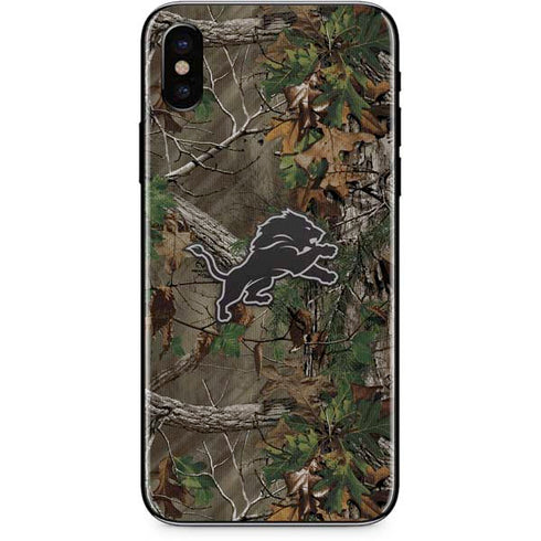 NFL Detroit Lions Realtree Xtra Green Camo iPhone XS Skin