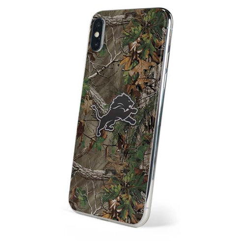 NFL Detroit Lions Realtree Xtra Green Camo iPhone XS Skin