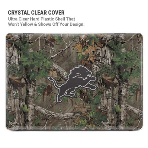 NFL Detroit Lions Realtree Xtra Green Camo MacBook Pro 15in (2016-19) Case plus Skin