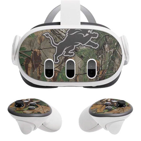 NFL Detroit Lions Realtree Xtra Green Camo Meta Quest 3 Skin