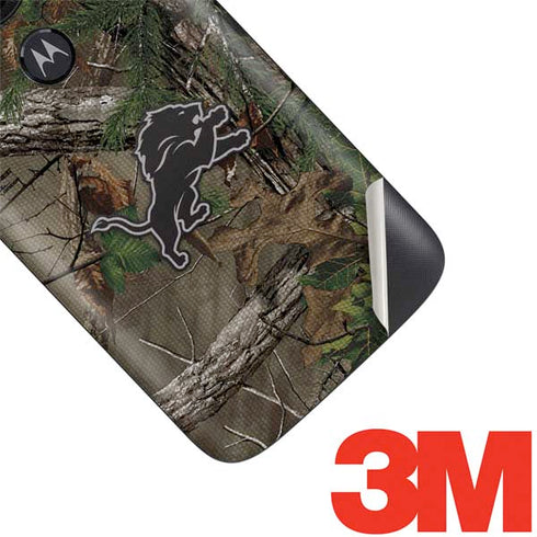 NFL Detroit Lions Realtree Xtra Green Camo Moto E5 Play Skin