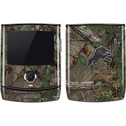 NFL Detroit Lions Realtree Xtra Green Camo Motorola RAZR Skin
