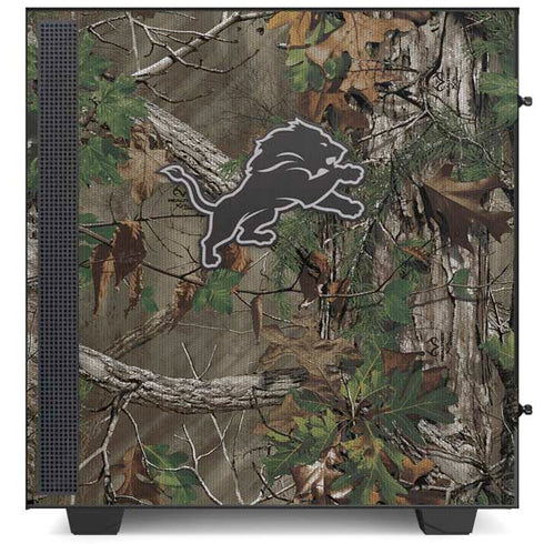 NFL Detroit Lions Realtree Xtra Green Camo NZXT H510 Compact ATX Mid-Tower Case Skin