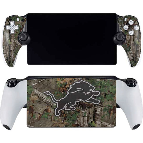 NFL Detroit Lions Realtree Xtra Green Camo PlayStation Portal Remote Player Skin