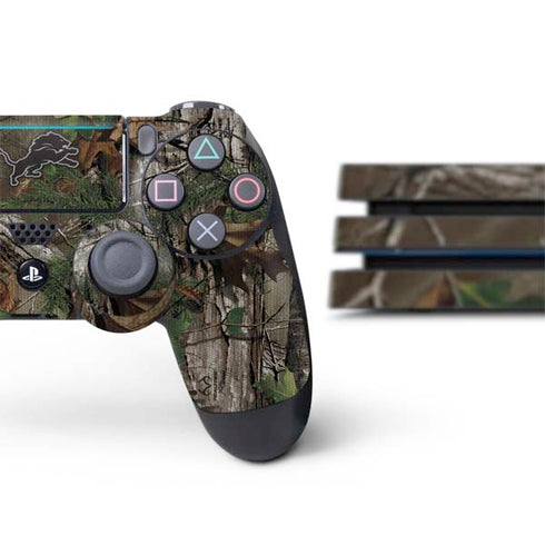 NFL Detroit Lions Realtree Xtra Green Camo PS4 Pro Bundle Skin