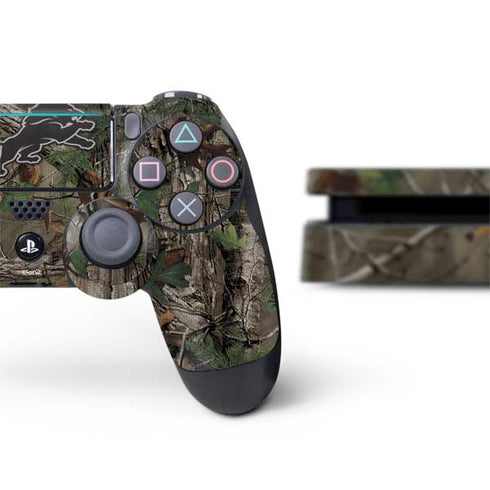 NFL Detroit Lions Realtree Xtra Green Camo PS4 Slim Bundle Skin