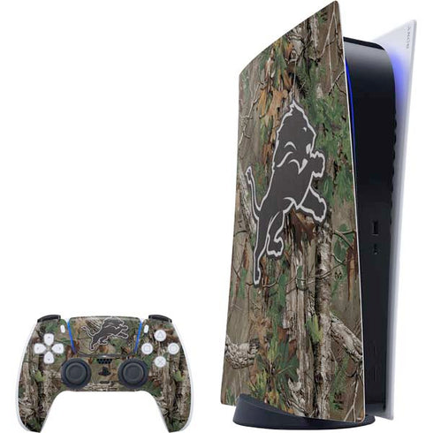 NFL Detroit Lions Realtree Xtra Green Camo PS5 Digital Edition Bundle Skin
