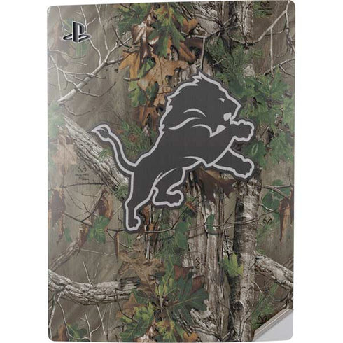 NFL Detroit Lions Realtree Xtra Green Camo PS5 Digital Edition Console Skin