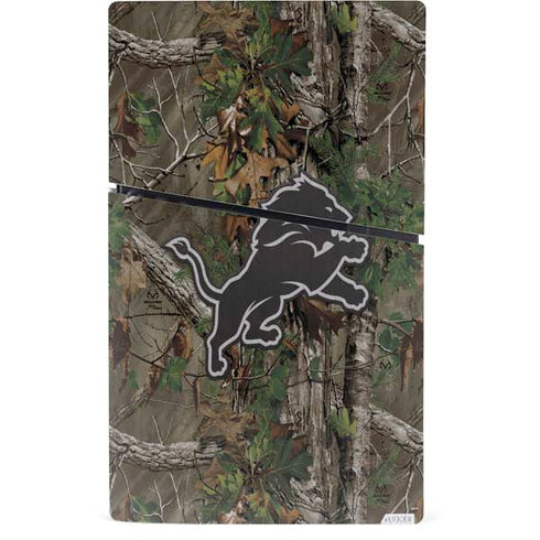 NFL Detroit Lions Realtree Xtra Green Camo PS5 Slim Digital Edition Bundle Skin