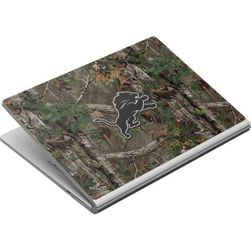 NFL Detroit Lions Realtree Xtra Green Camo Surface Book Skin
