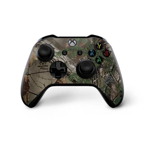 NFL Detroit Lions Realtree Xtra Green Camo Xbox One X Controller Skin